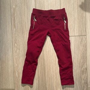 George Red Sweatpants with Elastic Waistband and Tapered Legs